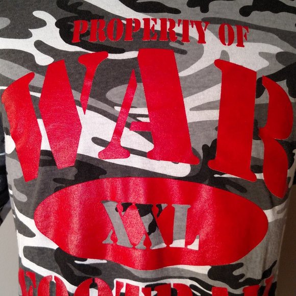 CODE V PROPERTY OF WAR XXL FOOTBALL EST. 2011 CAMOUFLAGE ADULT T SHIRT - SIZE XL - Picture 6 of 13